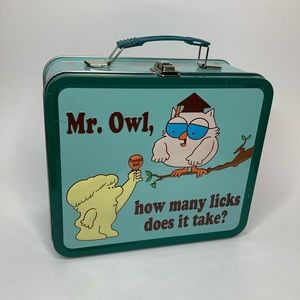 Tootsie pop owl lunch box vintage metal lunch box
